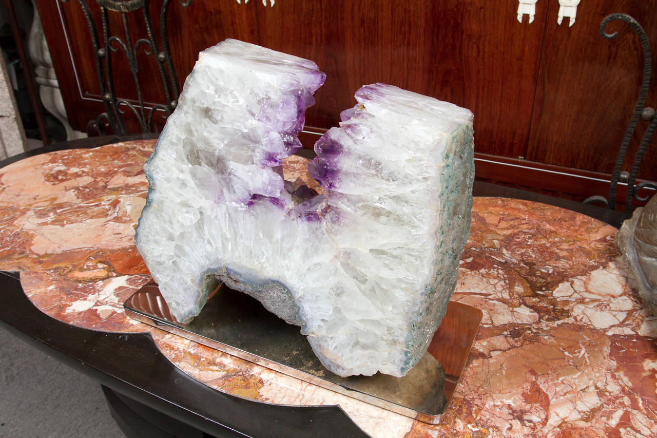 Impressive Quartz Geode Sculpture In Excellent Condition In Montreal, QC