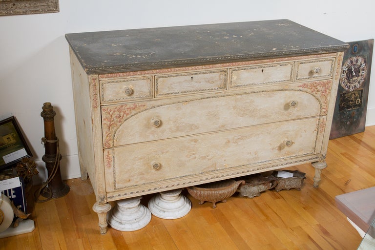 Neoclassical style painted chest of drawers.