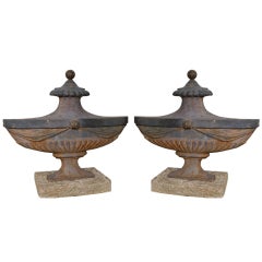 Pair of Large Cast Iron Architectural Ornaments. 6