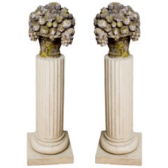 Pair of Stone Carvings on Columns 10
