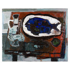 "Dorade Bleue" Painting by Raymond Guerrier 11