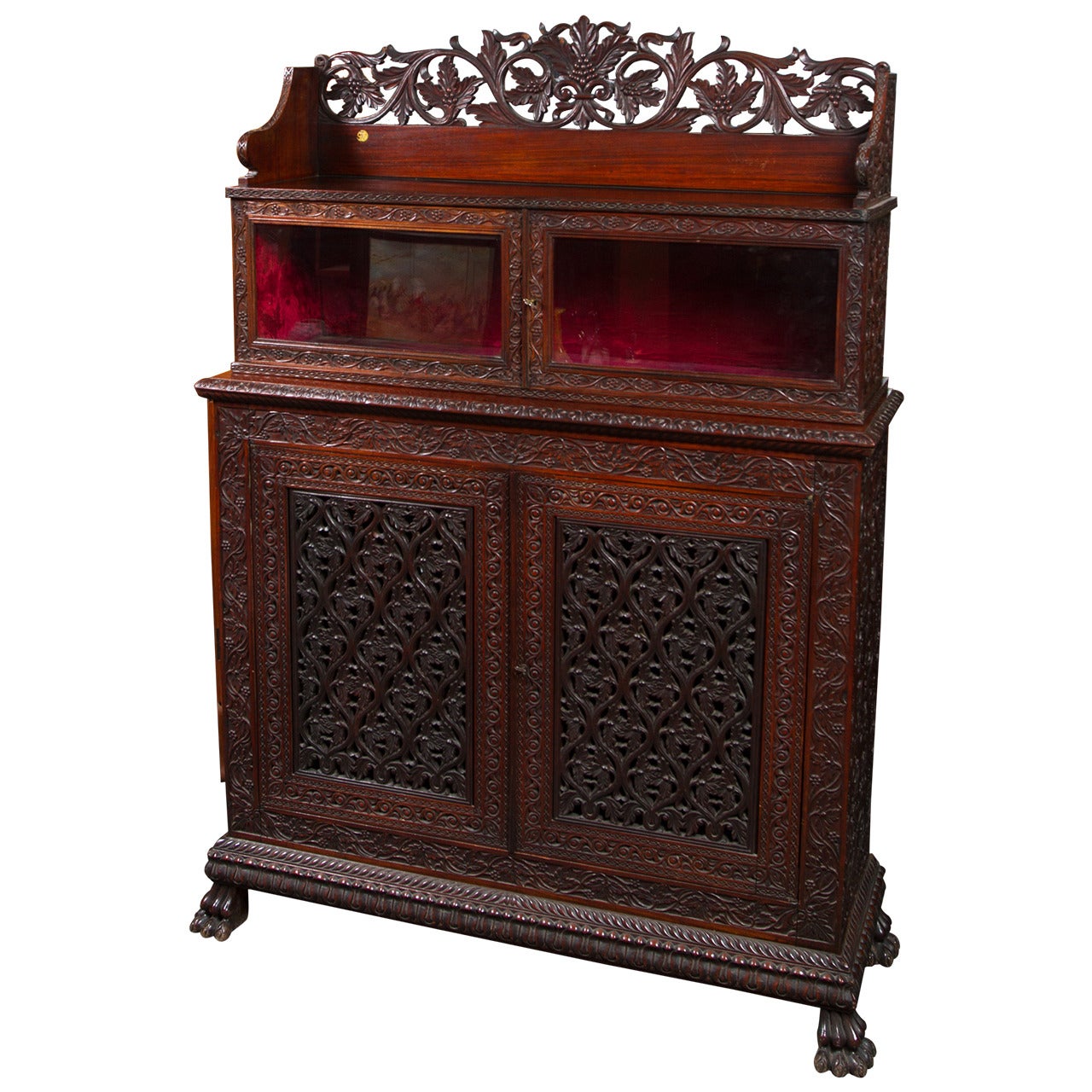 Fine William IV Period Anglo-Indian Walnut Cabinet