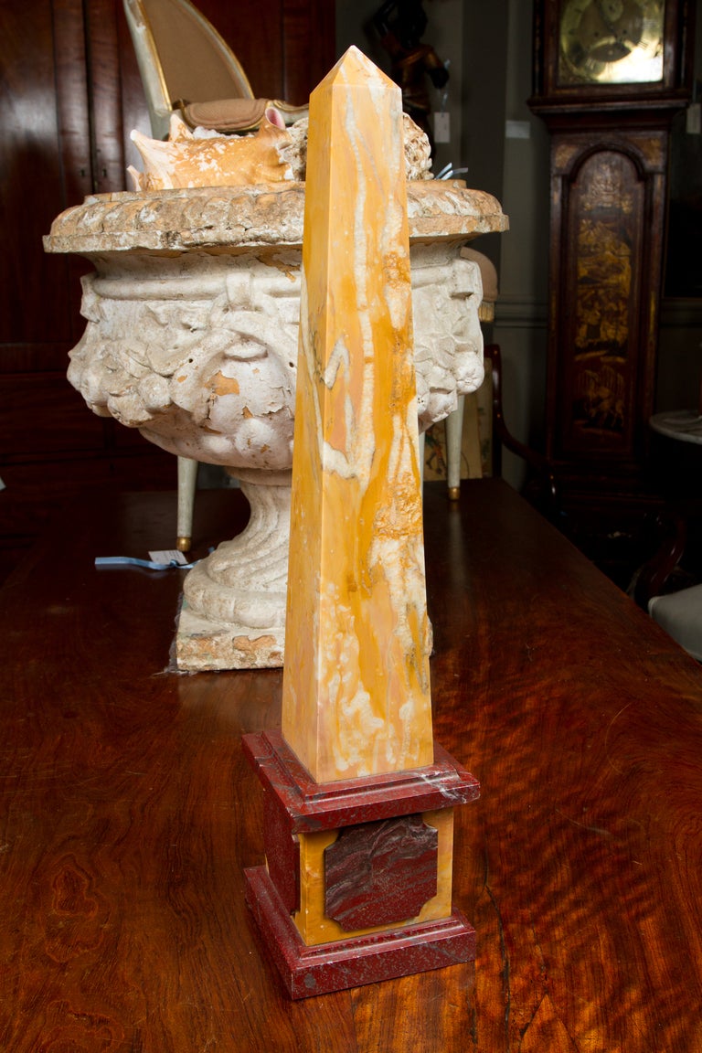 Pair of Marble Obelisks