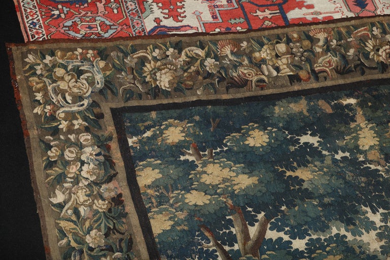 Belgian Beautiful 17th Century Flemish Verdure Tapestry