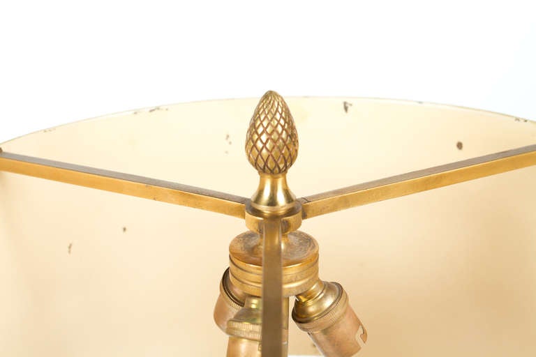 Mid-Century Modern Maison Charles Bronze 'Corn' Table Lamp For Sale