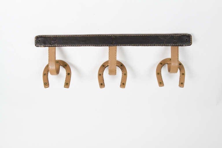 Unusual Jacques Adnet Coat Hanger In Excellent Condition For Sale In Montreal, QC