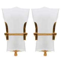 Fine Pair Of Sconces by Marius Ernest Sabino Circa 1957