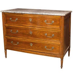 Provincial Louis XVI Walnut Commode