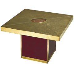 Brass and Agate Side Table by Paco Rabanne