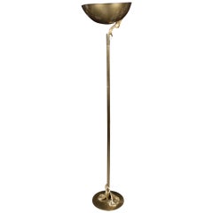Unusual 1970's Bronze Standing Lamp by Relco.