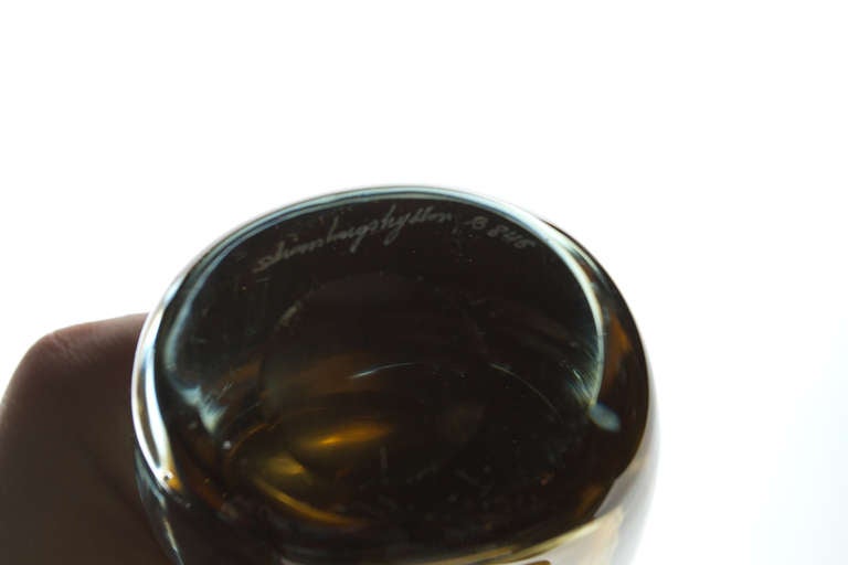 Mid-Century Modern Strombergshyttan Shark Tooth Vase