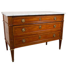 Fine Eighteen's Century Louis XVI Mahogany Commode 12