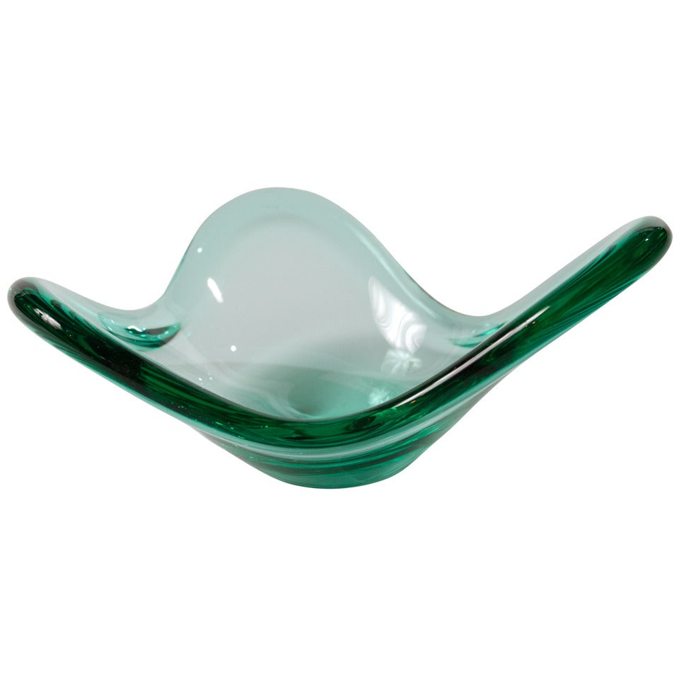 Holmegaard Biomorphic Bowl Designed by Per Lutken For Sale