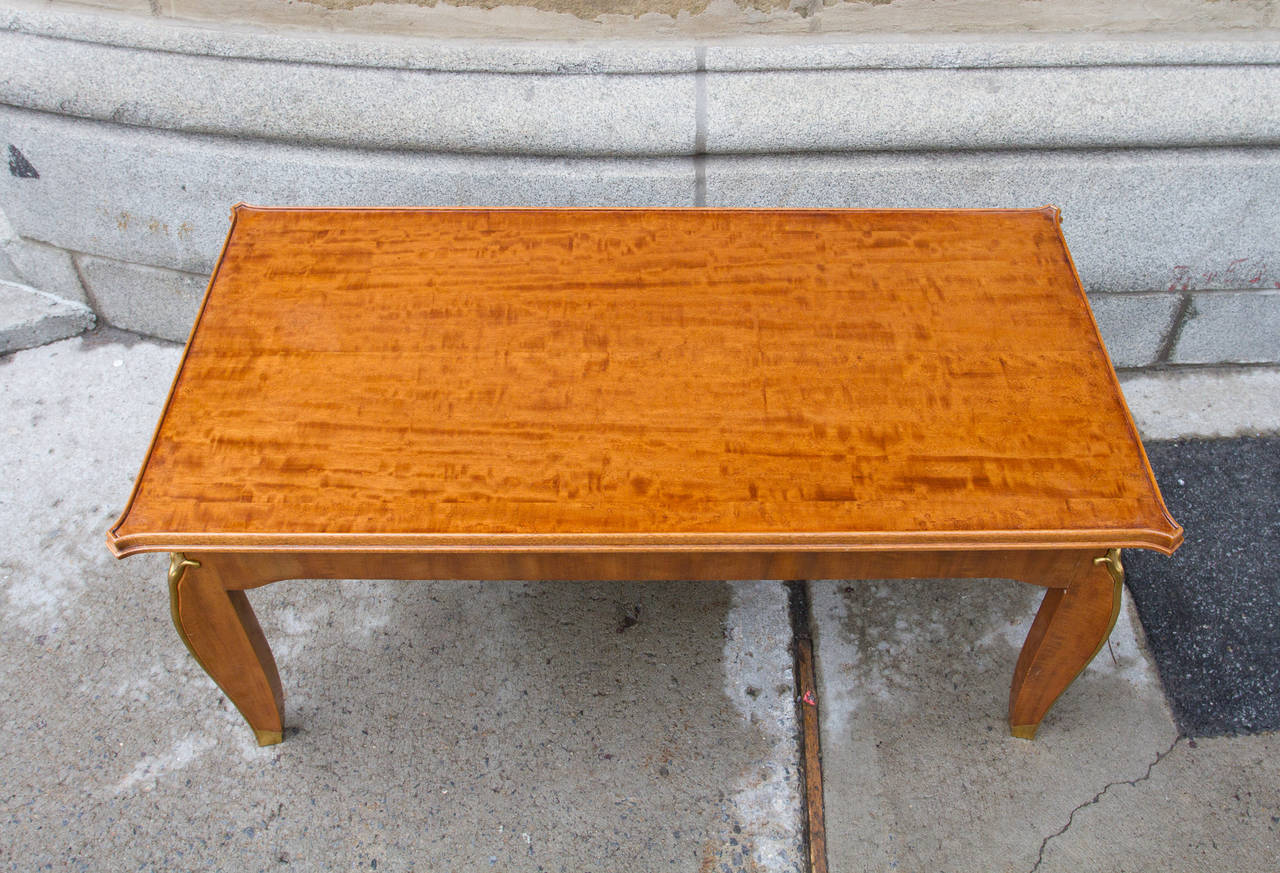 Rare Mahogany Coffee Table by Jules Leleu For Sale 1