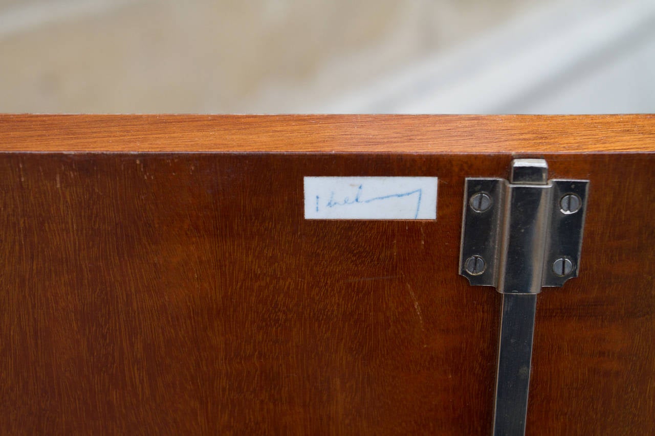 Beautiful Mahogany Cabinet by Jules Leleu In Good Condition For Sale In Montreal, QC