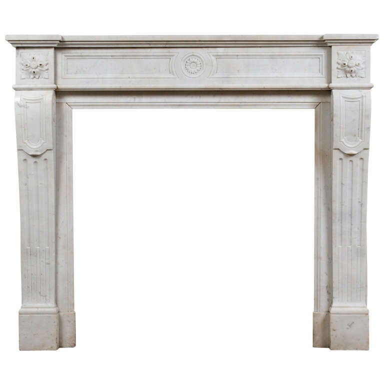 Louis XVI Marble Mantel For Sale