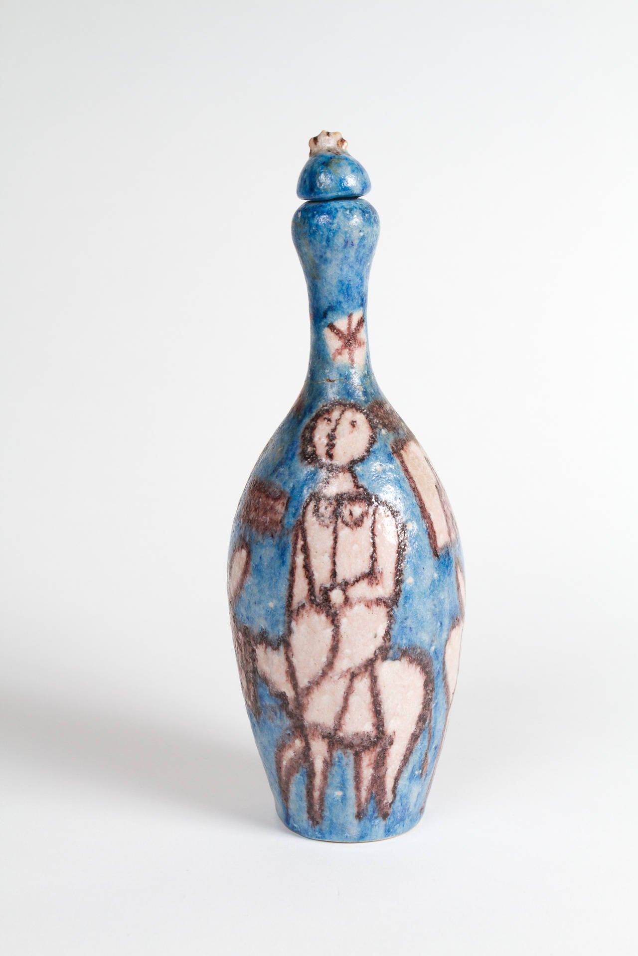 Mid-Century Modern Ceramic Pitcher by Guido Gambone