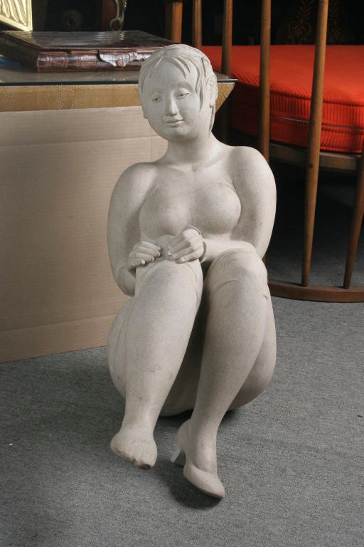 20th Century Sculpture of a Woman Dressing