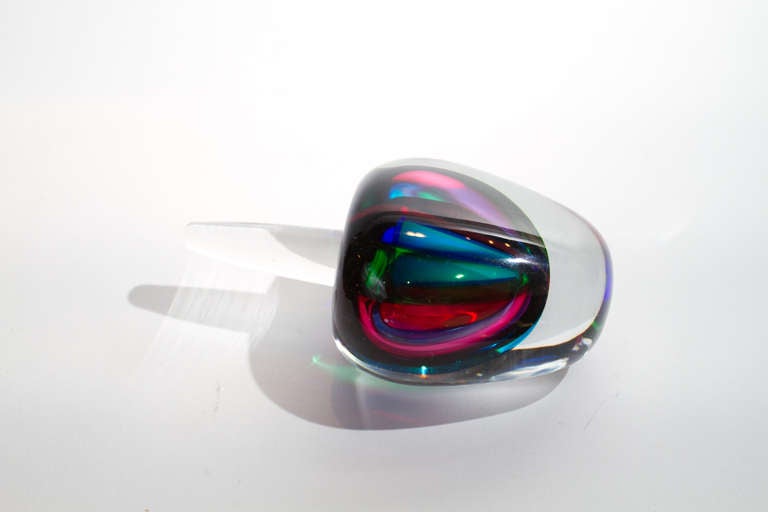 Fine Murano Glass Bottle in the Manner of Fluvio Bianconi 2