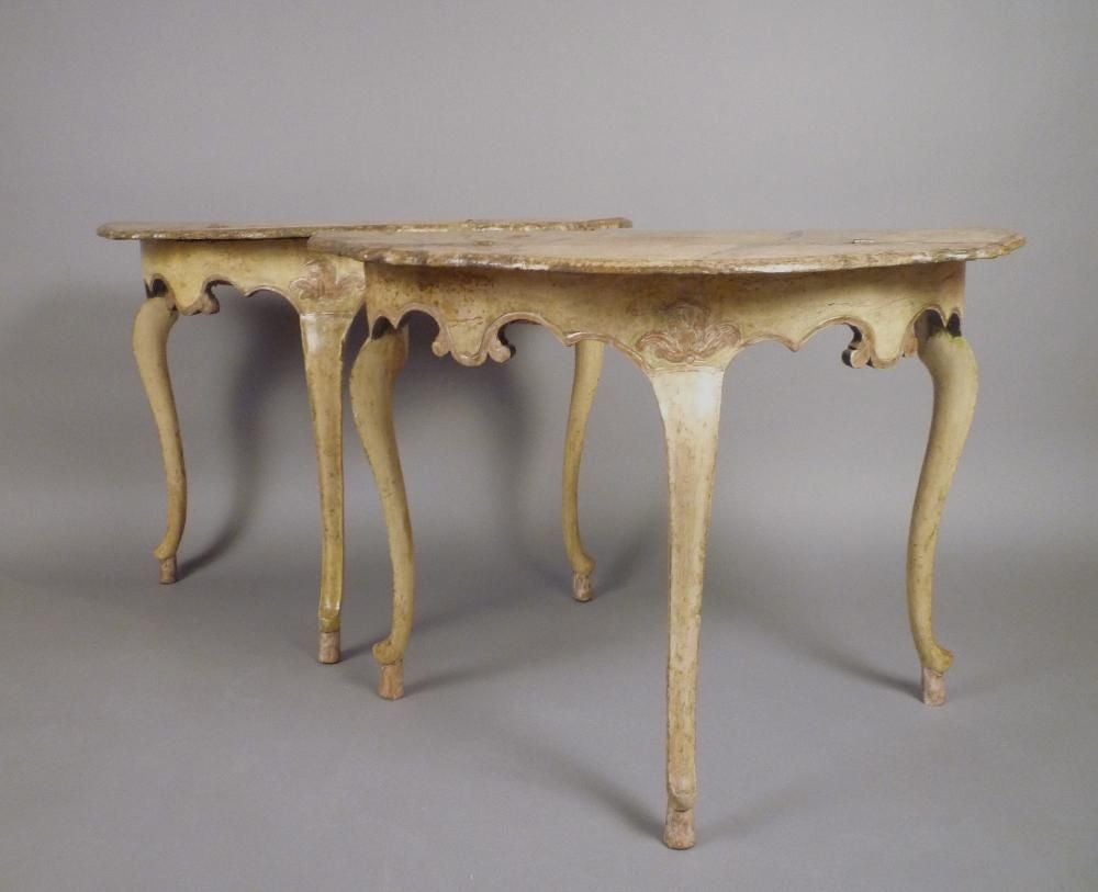 Pair of Italian Rococo Consoles