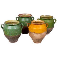 Set of Four Terracotta Olive Jars