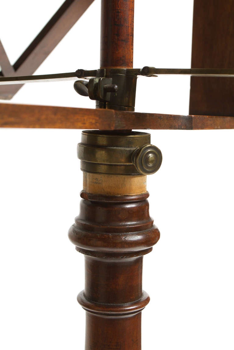 Beautiful Regency Period  Mahogany Duet Sheet Music Stand In Good Condition In Montreal, QC