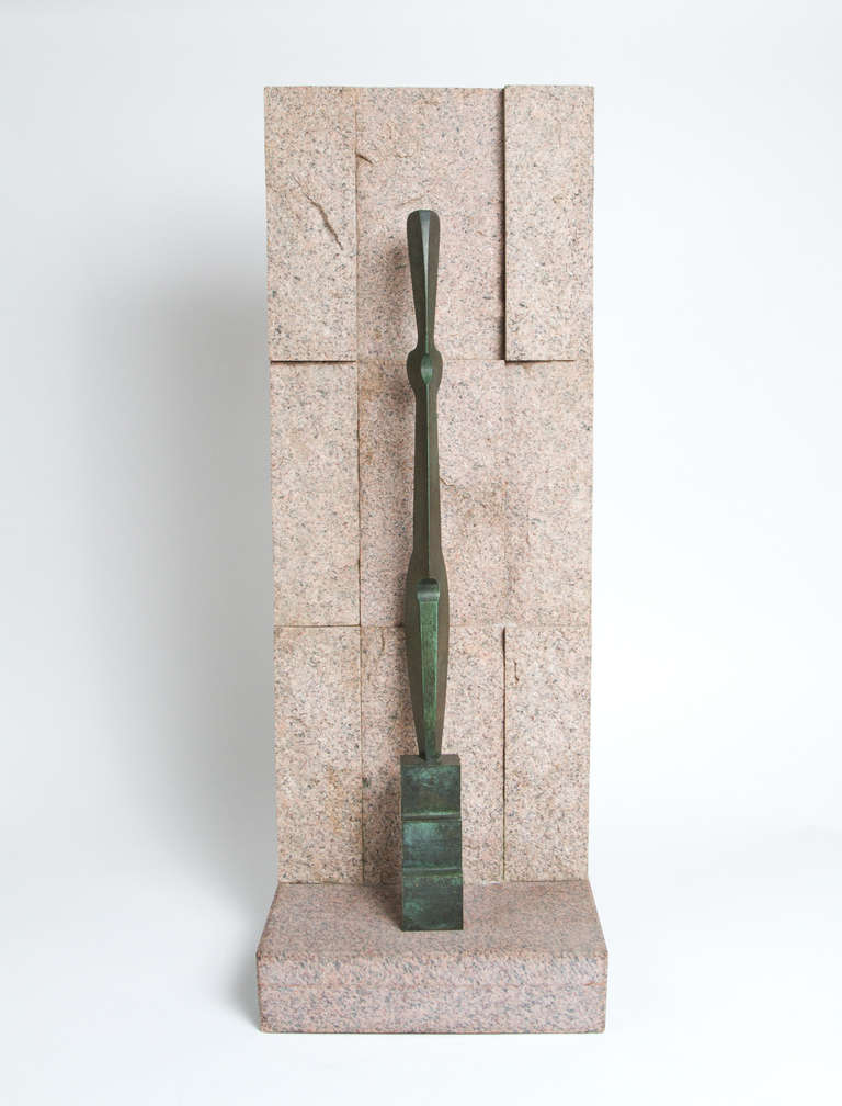 Canadien Sculpture abstraite en bronze stylisée « Kouros Goddess » de Rosengarten en vente