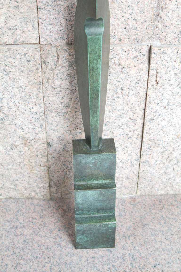 Canadian Stylized Abstract Bronze Sculpture 