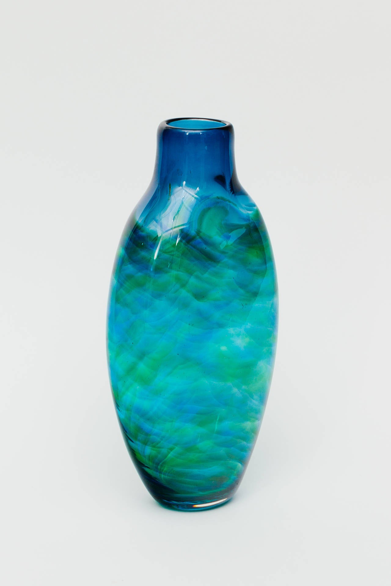 Late 20th Century Beautiful Blown Glass, Bottle Shape Vase