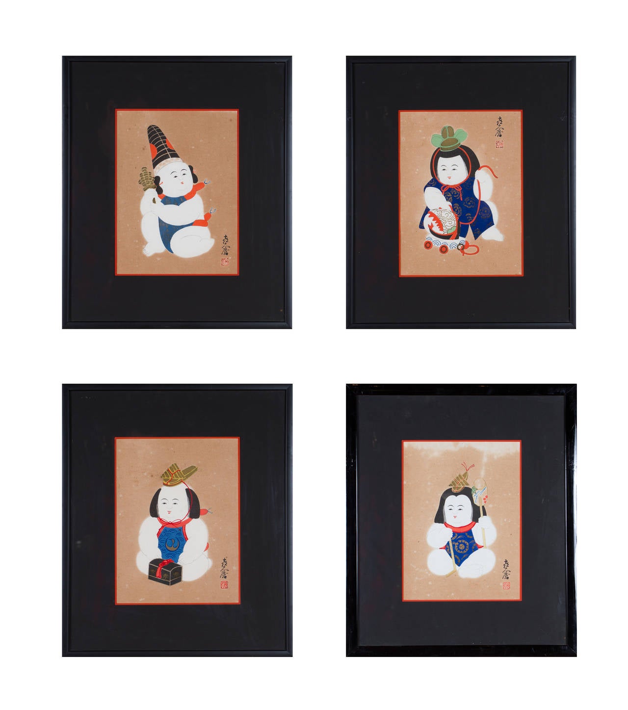 Japanese Set of 16 Mid-20th Century Prints For Sale