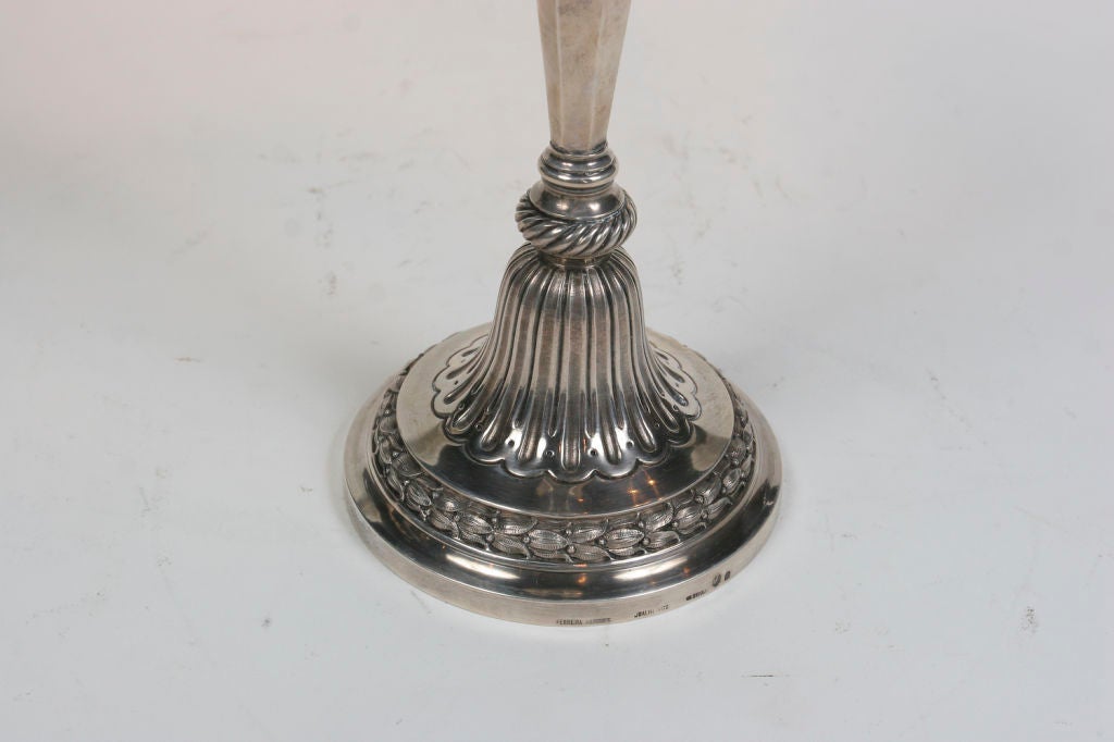 20th Century Neoclassical Silver Candlesticks For Sale