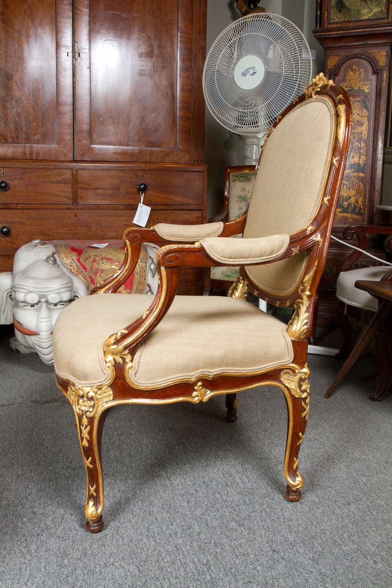 French Pair of Louis XV Armchairs For Sale