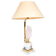 Resin and Lucite Table Lamp 11