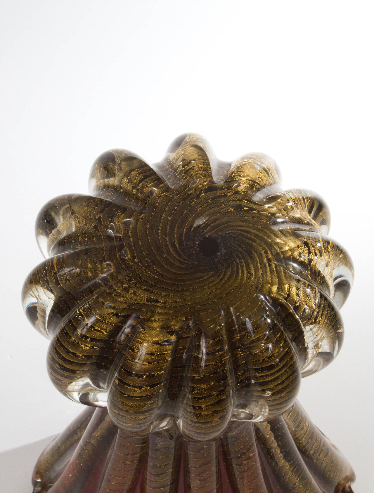 Mid-20th Century Beautiful Glass Vase by Barovier e Toso.