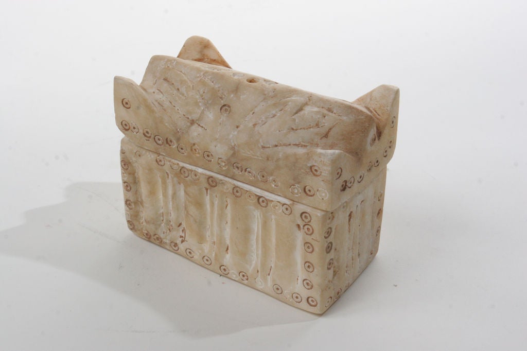 Spanish miniature alabaster box.