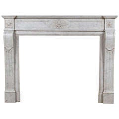 Louis XVI Style Marble Mantle 7