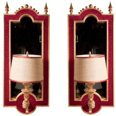 Pair of Giltwood Sconce-Mirrors 9