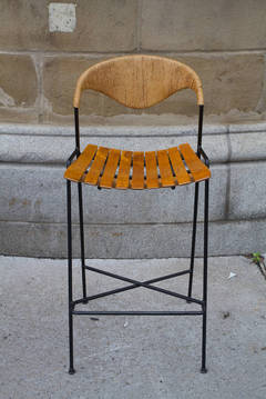 Fine Set of Four Bar Stools by Arthur Umanoff