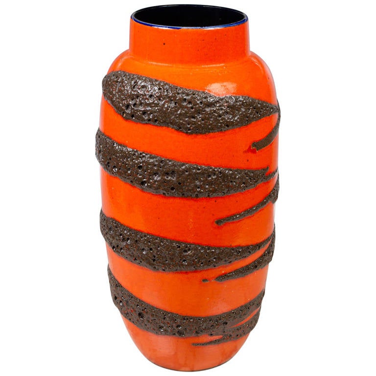 West German Ceramic Vase For Sale at 1stDibs