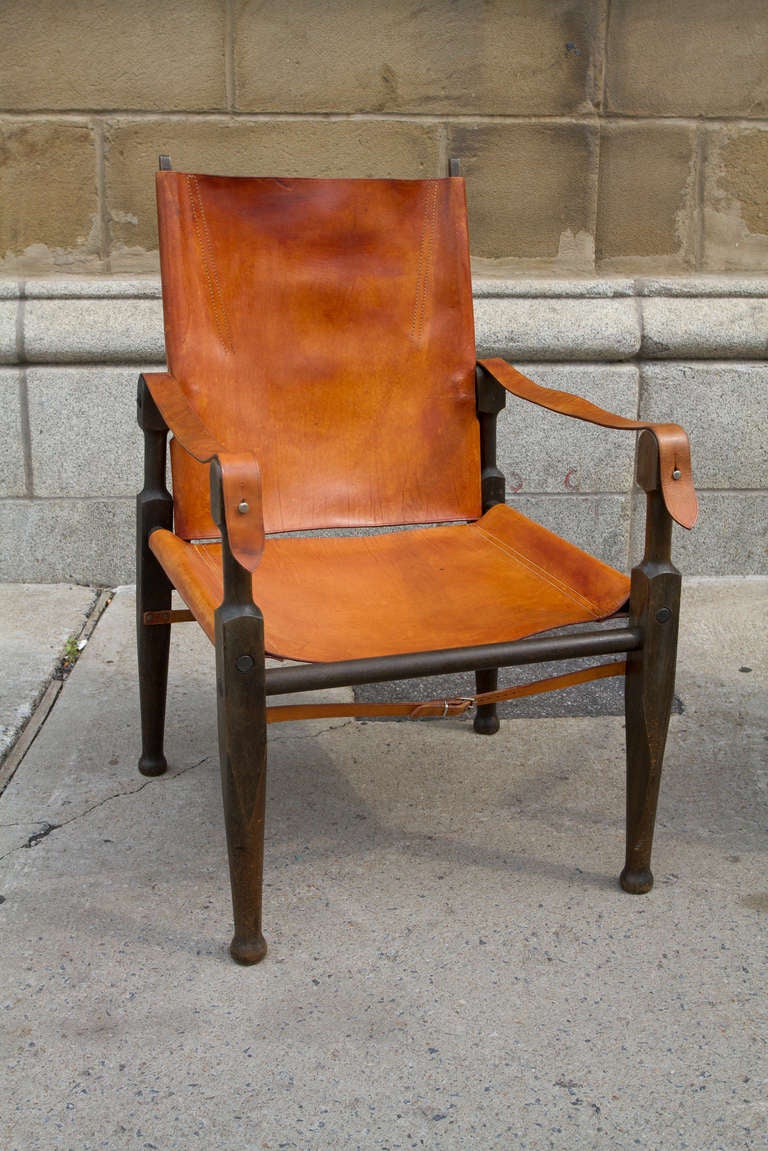 Swiss Rare Pair of Wilhelm Kienzle Safari Chairs