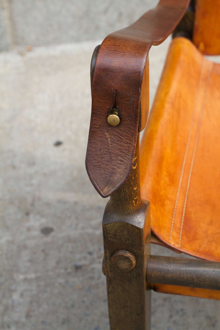 Mid-20th Century Rare Pair of Wilhelm Kienzle Safari Chairs