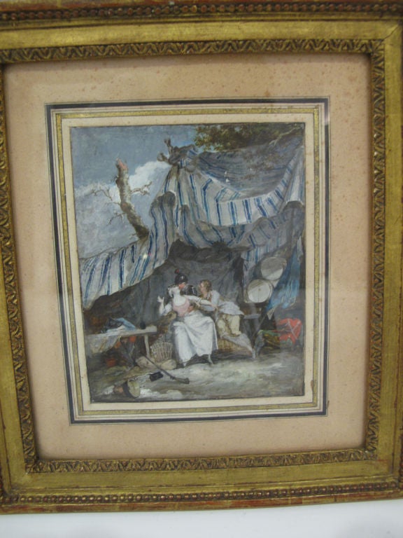 French Watercolor attributed to Taunay
