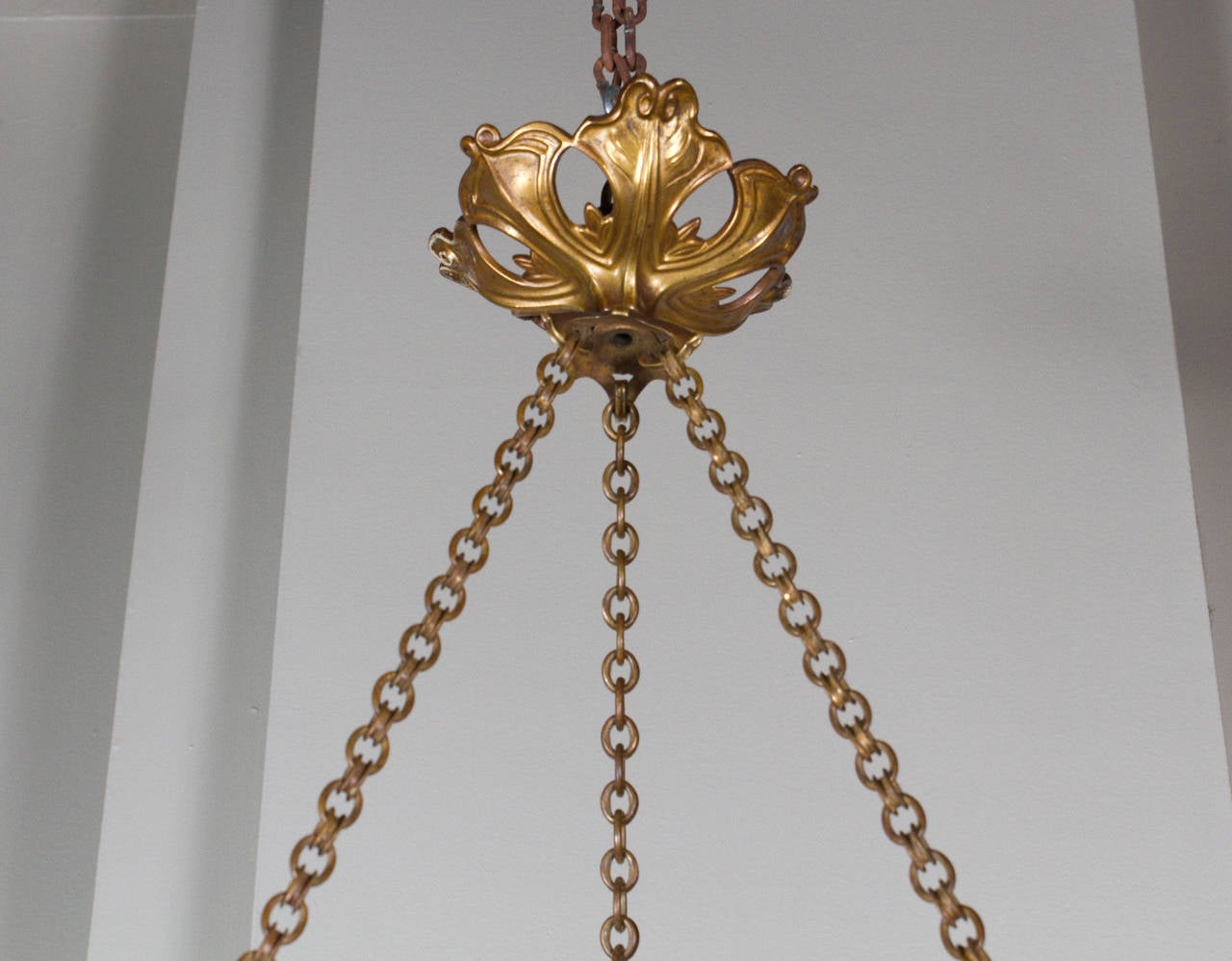 Rare Art Nouveau Chandelier by Gallé In Good Condition In Montreal, QC