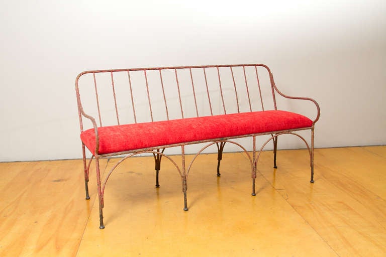 Art Deco French 1930s Wrought Iron Bench