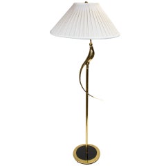 Retro Elegant Brass Floor Lamp
