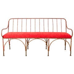 French 1930s Wrought Iron Bench