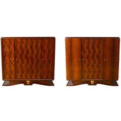 Pair of Rosewood Art Deco Cabinets