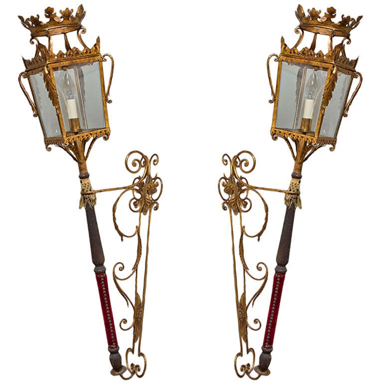 Pair of Venetian Wall Lanterns