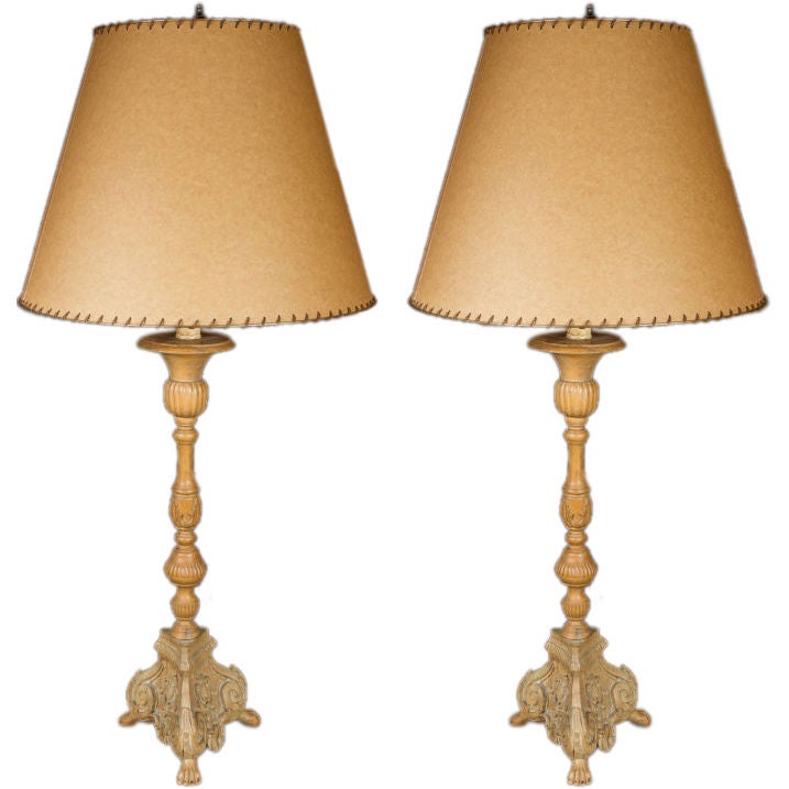 Pair of Louis XIV Style Lamps For Sale