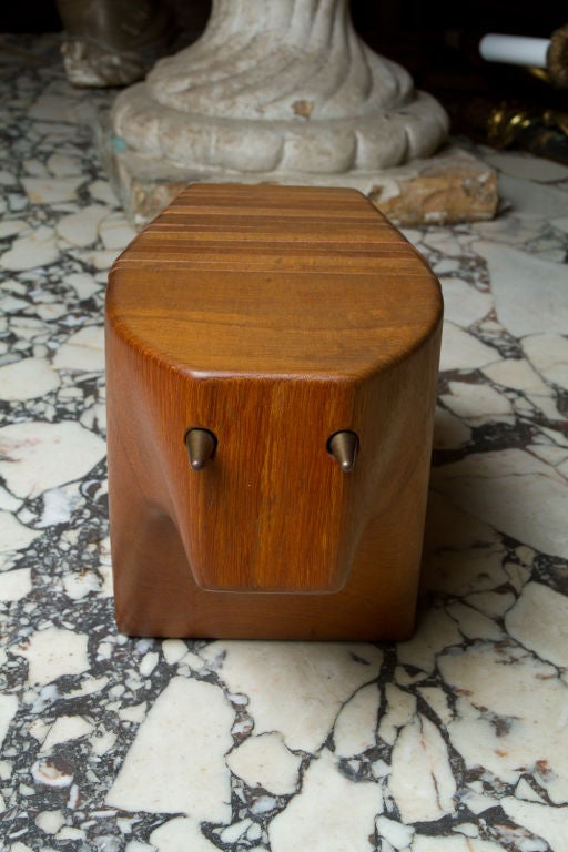 Teak Sculpture / Coaster Set by Ernst Henriksen 1